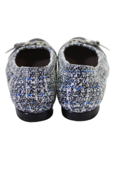 AGL Attilio Giusti Leombruni Womens Cap Toe Ballet Flats Blue Black Size 37 7