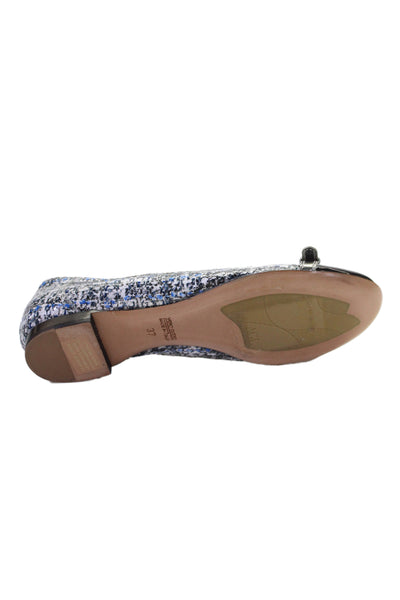 AGL Attilio Giusti Leombruni Womens Cap Toe Ballet Flats Blue Black Size 37 7