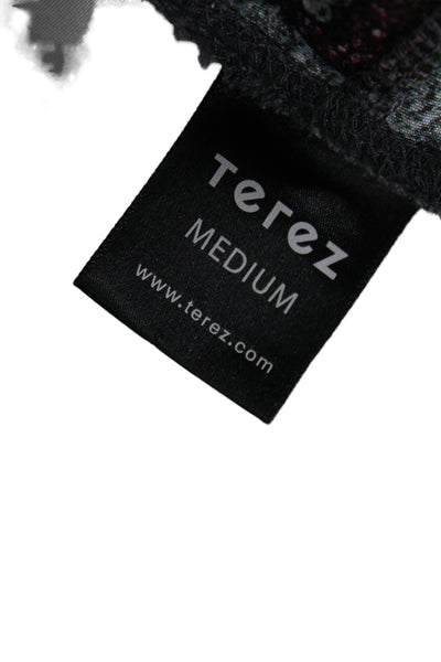Terez Women Ankle Skull Graphic Gray Polyester Spandex Leggings Size M