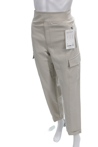 Athleta Women Cropped Cargo Pants Beige Size 8