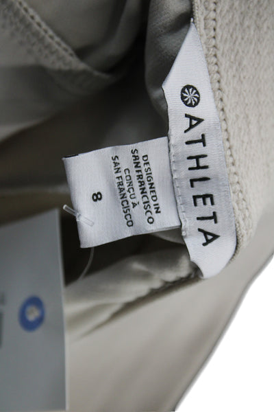Athleta Women Cropped Cargo Pants Beige Size 8