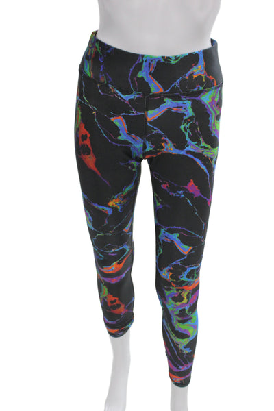 Terez Womens Black Graphic Ankle Leggings Size M