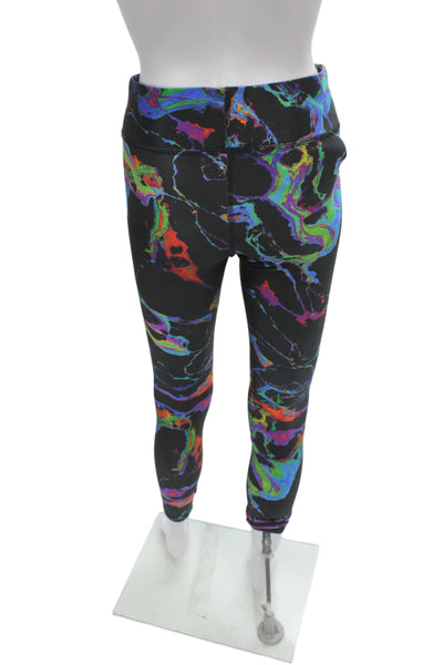 Terez Womens Black Graphic Ankle Leggings Size M