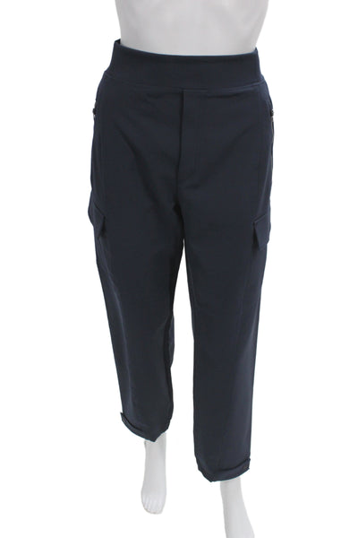 Athleta Unisex Cropped Cargo Dark Blue Pants Size 8