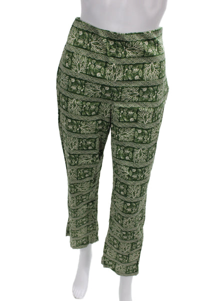 Tuckernuck Women Cropped Green Pants Zip Size L