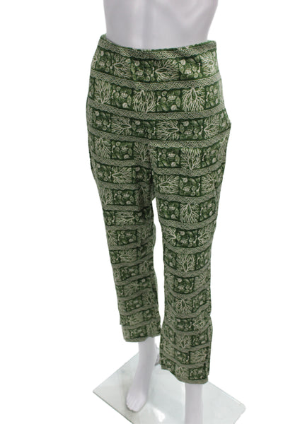 Tuckernuck Women Cropped Green Pants Zip Size L
