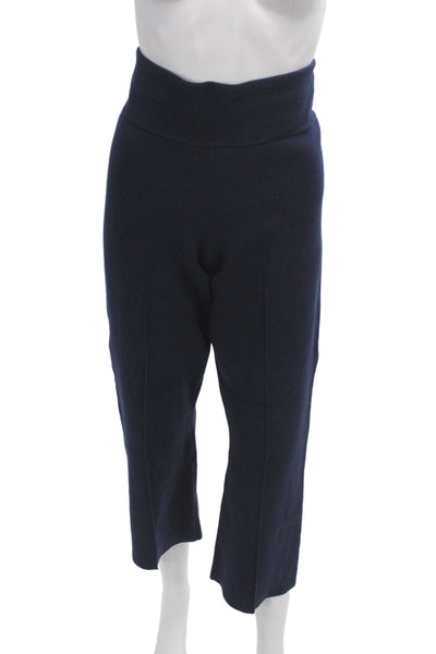 J Crew Women Cropped Pants Dark Blue Petite Size L