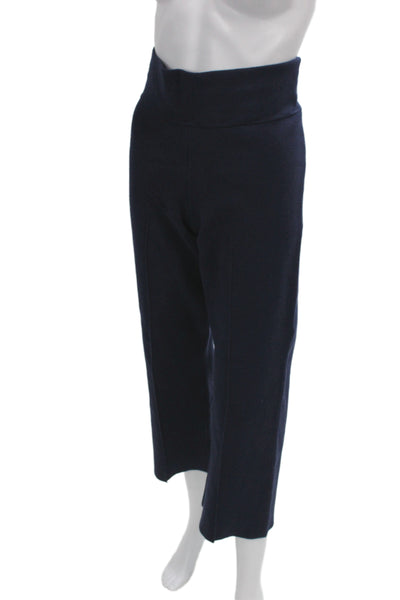 J Crew Women Cropped Pants Dark Blue Petite Size L