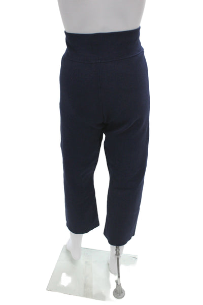 J Crew Women Cropped Pants Dark Blue Petite Size L