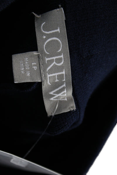 J Crew Women Cropped Pants Dark Blue Petite Size L