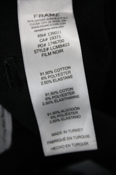 Frame Women Cropped Straight Black Mid Rise Jeans Size 29