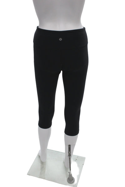 Lululemon Womens Capri Ankle Leggings Black Nylon Size 4