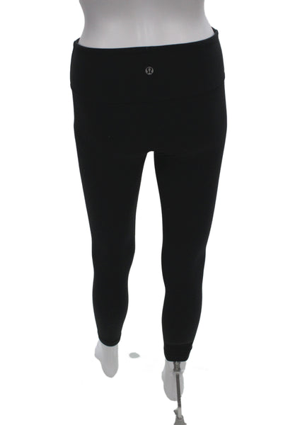 Lululemon Womens Capri Ankle Leggings Black Nylon Size 4