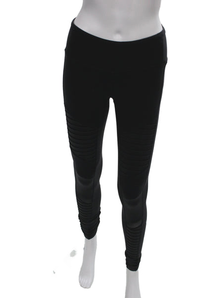 Alo Womens Ankle Jeggings Biker Black Size 2XS