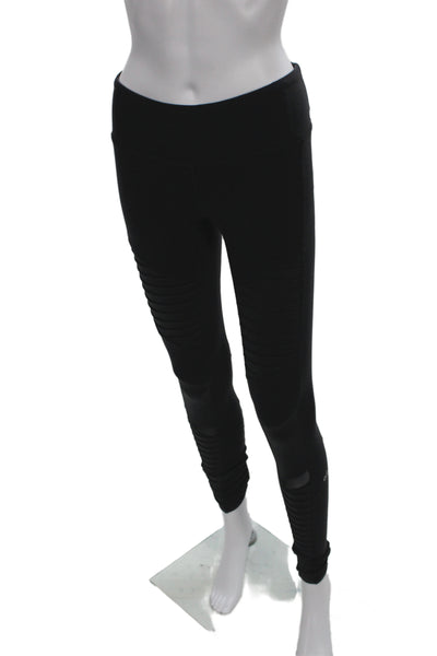 Alo Womens Ankle Jeggings Biker Black Size 2XS