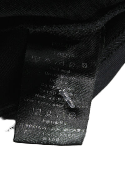 Anne Fontaine Women Black Square Neck Jersey Tank Size 42