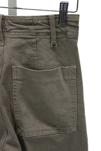 Zara Unisex Carpenter Pants Beige Cotton Polyester Button Inseam 27 Size 2