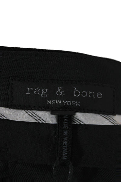 Rag & Bone Women Dress Pants Black Zip Cotton Polyester Size 6