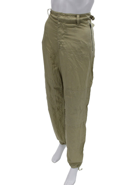 Splits 59 Unisex Beige Silk Cargo Windbreaker Pants Size M