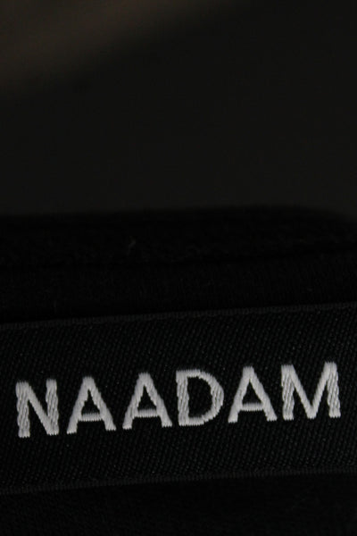 Naadam Women Sleeveless Square Neck One Piece Top Black Cashmere Blend Size M
