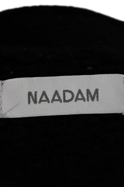 Naadam Unisex Black V-Neck Button Cashmere Wool Cardigan Long Sleeve Size L