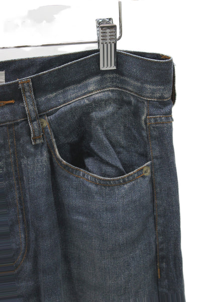 Rag & Bone Unisex Wide-Leg Dark Blue Tencel High Rise Jeans Size 26