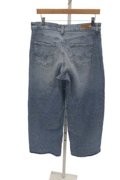 AG Adriano Goldschmied Unisex Light Blue Wide-Leg Jeans Size 29