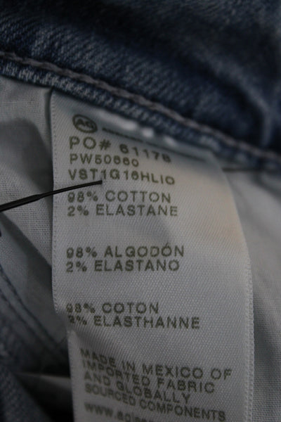 AG Adriano Goldschmied Unisex Light Blue Wide-Leg Jeans Size 29