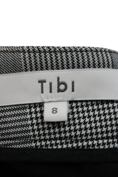 Tibi Women Wrap Skort Gray Plaid Wool Blend Size 8