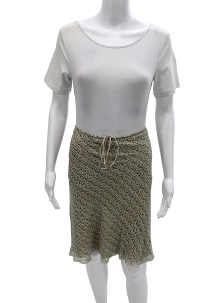 Max Studio Women A-Line Sleeveless Beige Silk Blend Sweater Set Size M