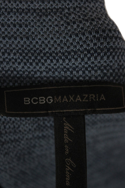 BCBG Max Azria Women Dark Blue Geometric Pencil Skirt Size L