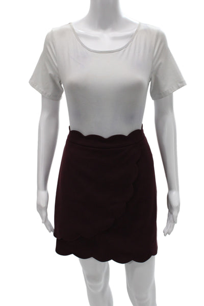 Ted Baker London Womens Mini Wrap Skirt Purple Size 3