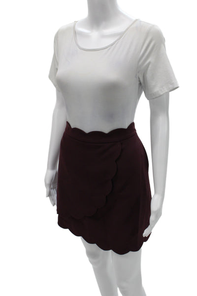 Ted Baker London Womens Mini Wrap Skirt Purple Size 3