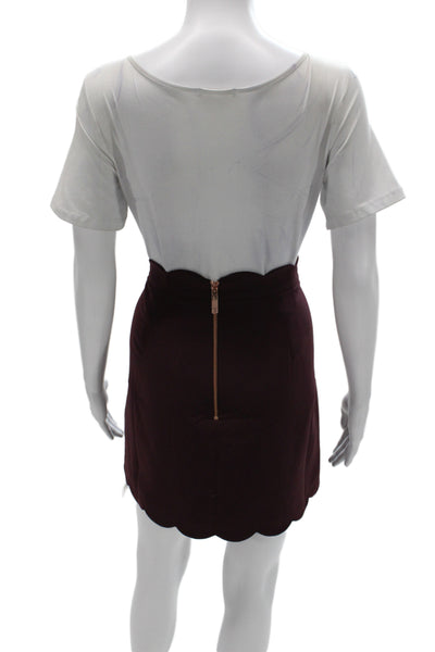 Ted Baker London Womens Mini Wrap Skirt Purple Size 3