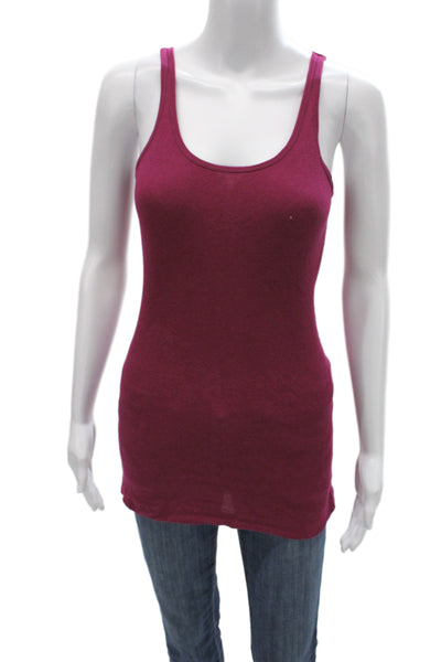 Vince Women Purple Cotton Sleeveless Camisole Top Size L