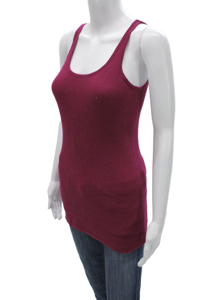 Vince Women Purple Cotton Sleeveless Camisole Top Size L
