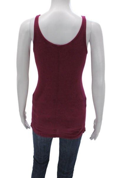 Vince Women Purple Cotton Sleeveless Camisole Top Size L