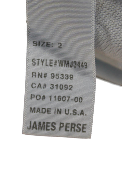 Standard James Perse Women Light Blue Jersey T-Shirt Short Sleeve Cotton Size 2