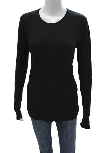 Theory Womens Basic Black Long Sleeve T-Shirt Size M
