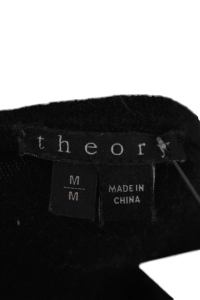 Theory Womens Basic Black Long Sleeve T-Shirt Size M