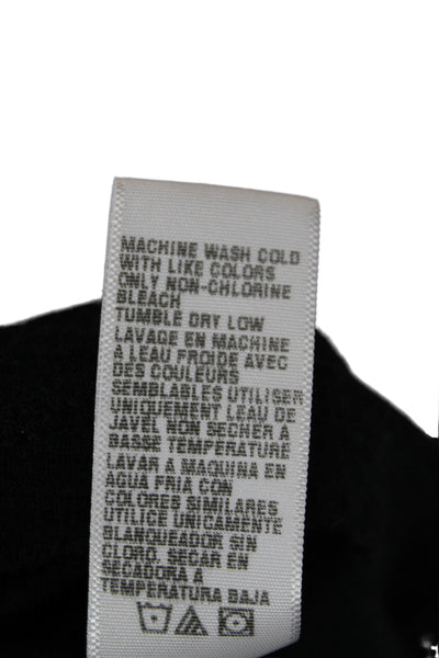 Standard James Perse Women T Shirt Dress Black Short Sleeve Round Neck Size 2