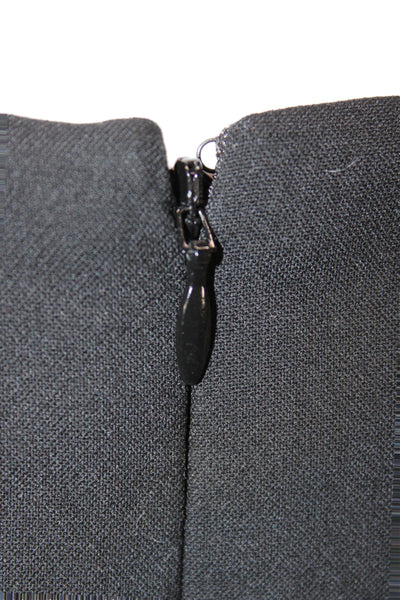 Babaton Women Sheath Mini Dress Black Sleeveless Zip Round Neck Size 4