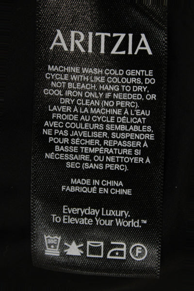 Babaton Women Sheath Mini Dress Black Sleeveless Zip Round Neck Size 4