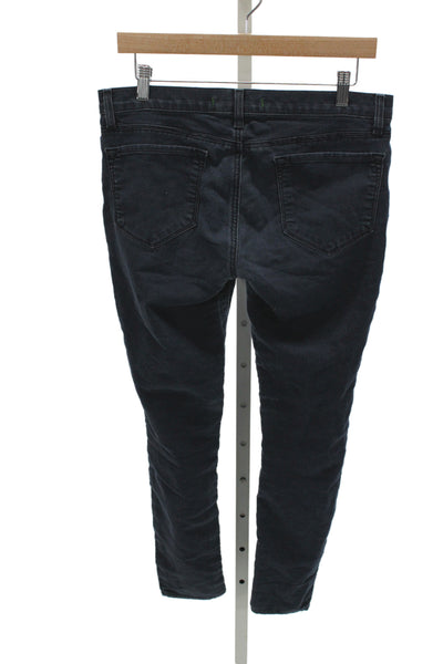 J Brand Womens Skinny Ankle Jeans Dark Blue Button Mid Rise Size 30