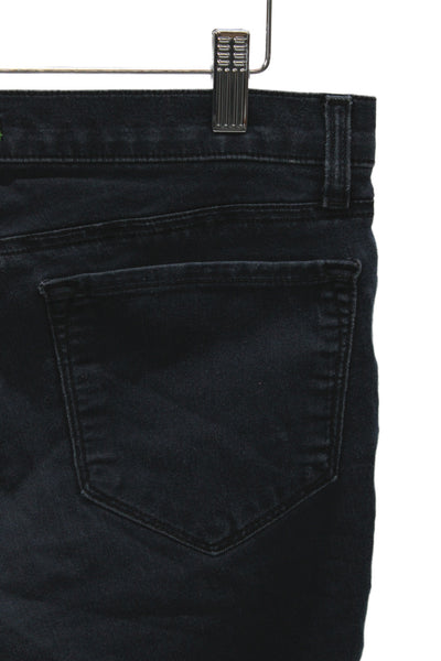 J Brand Womens Skinny Ankle Jeans Dark Blue Button Mid Rise Size 30