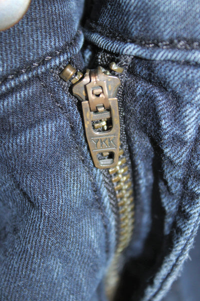 J Brand Womens Skinny Ankle Jeans Dark Blue Button Mid Rise Size 30