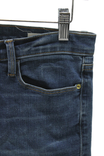 Frame Womens Ankle Skinny Jeans Dark Blue Mid Rise Size 26