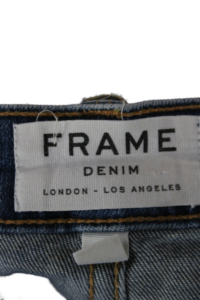 Frame Womens Ankle Skinny Jeans Dark Blue Mid Rise Size 26