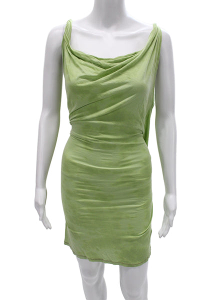 ACNE Studios Women Bodycon Mini Dress Green Sleeveless Size M