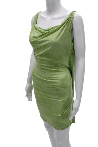 ACNE Studios Women Bodycon Mini Dress Green Sleeveless Size M
